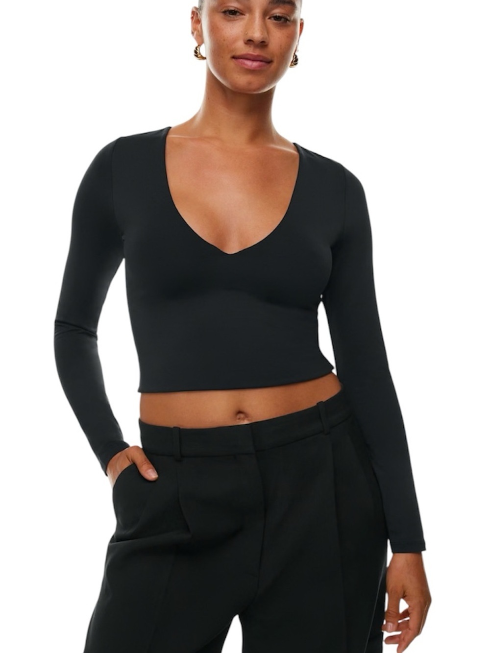 Babaton Contour V Neck Longsleeve Top